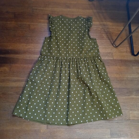 MADEWELL ruffle-sleeve button-front mini dress in polka dot (sz2) - Picture 7 of 14